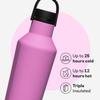 Corkcicle Sport Canteen - Keeps Drinks Cold 25 Hours - Stainless Steel Water Bottle - Triple-Insulated - Spill-Proof - Summer Drinkware Gift - Keeps Drinks Ice Cold - 32 oz - Fuchsia view 3
