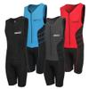 Deux Roues Triathlon Suit Men Racing Tri Cycling Skin Suit Bike Swim Run - Bonus Race Bib Belt (Blue, 2X-Large) view 1