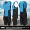 Deux Roues Triathlon Suit Men Racing Tri Cycling Skin Suit Bike Swim Run - Bonus Race Bib Belt (Blue, 2X-Large) view 4
