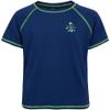 Quad Seven Boys Swim Shirt - Quick Dry Sun Protection Short Sleeve Rash Guard for Boys Surf Youth Kids Swimwear (Sizes: 5-18), Size 5-6, Navy view 1
