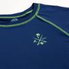 Quad Seven Boys Swim Shirt - Quick Dry Sun Protection Short Sleeve Rash Guard for Boys Surf Youth Kids Swimwear (Sizes: 5-18), Size 5-6, Navy view 3