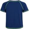 Quad Seven Boys Swim Shirt - Quick Dry Sun Protection Short Sleeve Rash Guard for Boys Surf Youth Kids Swimwear (Sizes: 5-18), Size 5-6, Navy view 4
