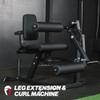 Titan Fitness Plate-Loaded Adjustable Leg Extension and Curl Machine, Rated 300 LB, Lower Body Specialty Machine for Extension and Curls, Muscle Focus on Thigh, Quads and Hamstrings view 2