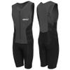 Deux Roues Triathlon Suit Men Racing Tri Cycling Skin Suit Bike Swim Run - Bonus Race Bib Belt (Gray, Small) view 2