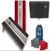 Tailgating Pros Striped Tournament Grade Cornhole Board Set w/LED Rings- Includes 4'x2' Regulation Boards, Ring Lights, Bean Bags, and Carrying Cases view 1