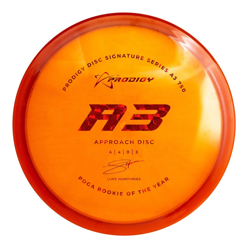 Prodigy Disc Luke Humphries 750 A3 | 2022 Signature Series | Overstable Disc Golf Approach Disc | Stiff, Comfortable Grip | Perfect for Backhand or Sidearm Approaches | 170-174g (Colors May Vary)