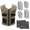 Glacier Tek Sports Cool Vest Bundle, with TWO SETS of Cooling Packs, recharges in 30 minutes, Tan view 1