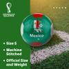 FIFA World Cup Qatar 2022 Team Mexico Soccer Ball Souvenir Display, Officially Licensed Futbol for Youth and Adult Soccer Players, Multicolor view 3