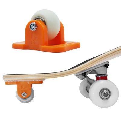 Skater Trainer Wheel. WHEELE-PRO from Kubaco. Learn Balance and Build Confidence. First Training Wheel for Skateboarding.(Orange)