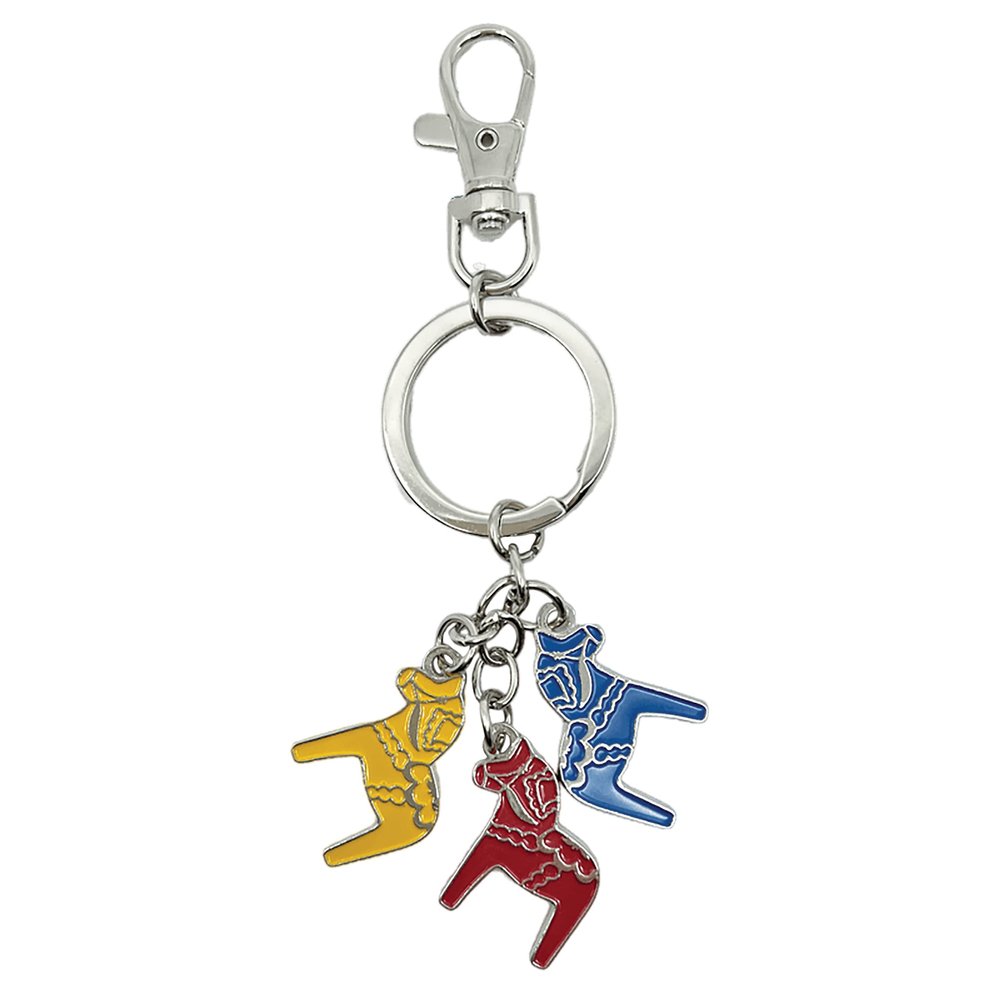 Scandinavian Gift Outlet Orange Swedish Dala Horse Metal Collectible Keychain Souvenir