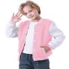 Kids Boys Varsity Jacket Baseball Jacket Casual Sport Cardigan Sweatshirt Youth 2-13 Year view 1