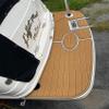Boat EVA Faux Teak Decking Floor Compatible with 2003 Rinker Captiva 212 Swim Step Cockpit view 4