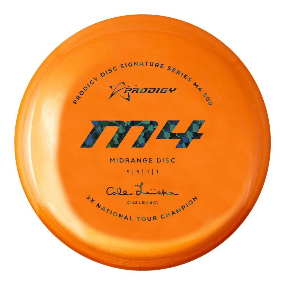 Prodigy Disc Cale Leiviska 500 M4 | 2022 Signature Series | Slightly Understable Midrange Disc Golf Disc | Stiff, Confident Grip | Designed for All Players | 177-180g (Colors May Vary)