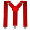 trilece Red Suspenders for Boys Kids Girls and Toddlers Baby - Adjustable Elastic 1 inch Wide Y Shape Suspender Strong Clips (5 Months to 6 Years, Red) view 1