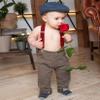 trilece Red Suspenders for Boys Kids Girls and Toddlers Baby - Adjustable Elastic 1 inch Wide Y Shape Suspender Strong Clips (5 Months to 6 Years, Red) view 4