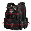 YAKEDA Tactical Vest for Men 1000D Nylon Quick Release Laser-Cutting Modular Vest Lightweight Vest (Black CP) view 2