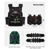 YAKEDA Tactical Vest for Men 1000D Nylon Quick Release Laser-Cutting Modular Vest Lightweight Vest (Black CP) view 3