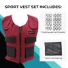 Glacier Tek Cool Vest Personal Cooling, 59 Degrees for 2.5 hours 8 Cool Packs, recharge in 30 minutes (Maroon) view 4
