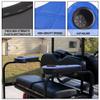 NOKINS Golf Cart Diamond Flip Armrest with Cup Holder, No Drilling, Inward Installation for Club Car EzGo Yamaha Rear Seat Kit Blue&Black view 3
