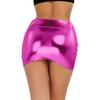 Sywiyi Women's Shiny Metallic Pencil Skirt Bodycon Mini Dress Rave Dance Bottoms Clubwear Rose B One Size view 4