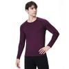 TOPTIE Custom Mens Long Sleeve Compression Shirts, Athletic T-Shirt Blue view 4