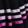 RUNQHUI Kids Girls Flowy A-Line Skirts Knee Length Vintage Pleated Swing Midi Skirt School Uniform Dancewear Black&Pink 10 Years view 3