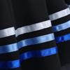 RUNQHUI Kids Girls Flowy A-Line Skirts Knee Length Vintage Pleated Swing Midi Skirt School Uniform Dancewear Black&Blue 8 Years view 3