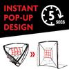 NET PLAYZ 5' x 5' Baseball & Softball Practice Hitting & Pitching Net Similar to Bow Frame,Great for All Skill Levels,Pop up/Easy Fold up/Fiberglass Frame,Light Weight,Portable,Black,NOC050402022 view 4