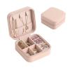 ASLIDECOR Small Travel Jewelry Case,Tiny Zipper Jewelry Box Gift for Rings Necklaces Earrings(pink) view 1