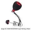 ASHATA Fishing Reel Handle, Metal Rocker Arm Reel Handle Grip, Fishing Rotary Knob Repair Parts (Red, Large for 4000 5000 6000) view 2