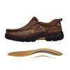 Freeior Mens Loafers with Arch Support,Casual Slip On Shoes Walking Leather Breathable(45,Darkbrown with Arch Support,10.5) view 1