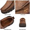 Freeior Mens Loafers with Arch Support,Casual Slip On Shoes Walking Leather Breathable(45,Darkbrown with Arch Support,10.5) view 3