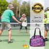 Boulder Bee | Premium Pickleball Bags | PickleBall Tote Bag for Women | Womens Hand/Shoulder Gym Bag w Water Bottle Holder | With Racquet/Paddle Holder (Bright Pink) view 2