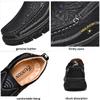 Freeior Mens Loafers with Arch Support,Casual Slip On Shoes Walking Leather Breathable(46,Black with Arch Support,11) view 2