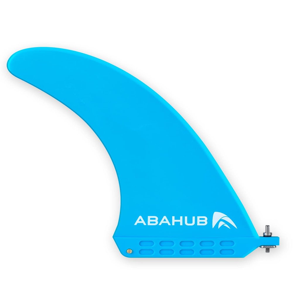 Abahub 8'' SUP Single Center Fin with 1 No Tool Fin Screw, Fiberglass Reinforeced 8 inch SUP Replacement Fins for Surfboard, Stand-up Paddle Board, Longboard, Blue