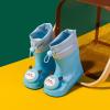 POLG Children's Waterproof Rubber Rain Boots for Kids Toddler Baby Boys Girls Anti-Slip Jelly Rainshoes with view 2