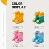 POLG Children's Waterproof Rubber Rain Boots for Kids Toddler Baby Boys Girls Anti-Slip Jelly Rainshoes with view 4