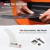 Abahub 10'' SUP Single Center Fin with 1 No Tool Fin Screw, Fiberglass Reinforeced 10 inch SUP Replacement Fins for Surfing, Surfboard, Stand-up Paddle Board, Longboard, White view 4