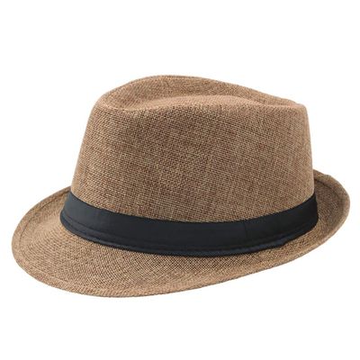 Huaai Men Women Vintage Wide Brim Fedora Hat Gentleman Hats Summer Sun Floppy Casual Baseball Cap for Men Women
