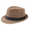 Huaai Men Women Vintage Wide Brim Fedora Hat Gentleman Hats Summer Sun Floppy Casual Baseball Cap for Men Women view 1