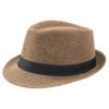 Huaai Men Women Vintage Wide Brim Fedora Hat Gentleman Hats Summer Sun Floppy Casual Baseball Cap for Men Women view 2