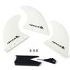Abahub Surfboard Thruster Fins Set, Compatible with Future Style Fin Box, Fiberglass Reinforced 3 Pieces Surf Fin Set for Surf Boards, Surfing Longboard, Shortboard, With Screws and key, White view 1