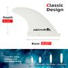 Abahub Surfboard Thruster Fins Set, Compatible with Future Style Fin Box, Fiberglass Reinforced 3 Pieces Surf Fin Set for Surf Boards, Surfing Longboard, Shortboard, With Screws and key, White view 2