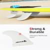 Abahub Surfboard Thruster Fins Set, Compatible with Future Style Fin Box, Fiberglass Reinforced 3 Pieces Surf Fin Set for Surf Boards, Surfing Longboard, Shortboard, With Screws and key, White view 3