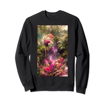 Tropical Garden Hot Springs Volcano Arenal Costa Rica Flower Sweatshirt
