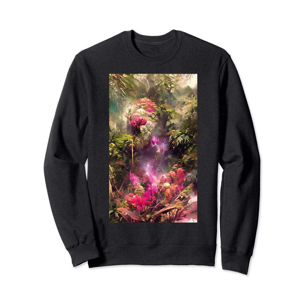 Tropical Garden Hot Springs Volcano Arenal Costa Rica Flower Sweatshirt