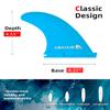 Abahub Surfboard Thruster Fins Set, Compatible with Future Style Fin Box, Fiberglass Reinforced 3 Pieces Surf Fin Set for Surf Boards, Surfing Longboard, Shortboard, with Screws and Key, Blue view 2