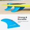 Abahub Surfboard Thruster Fins Set, Compatible with Future Style Fin Box, Fiberglass Reinforced 3 Pieces Surf Fin Set for Surf Boards, Surfing Longboard, Shortboard, with Screws and Key, Blue view 3