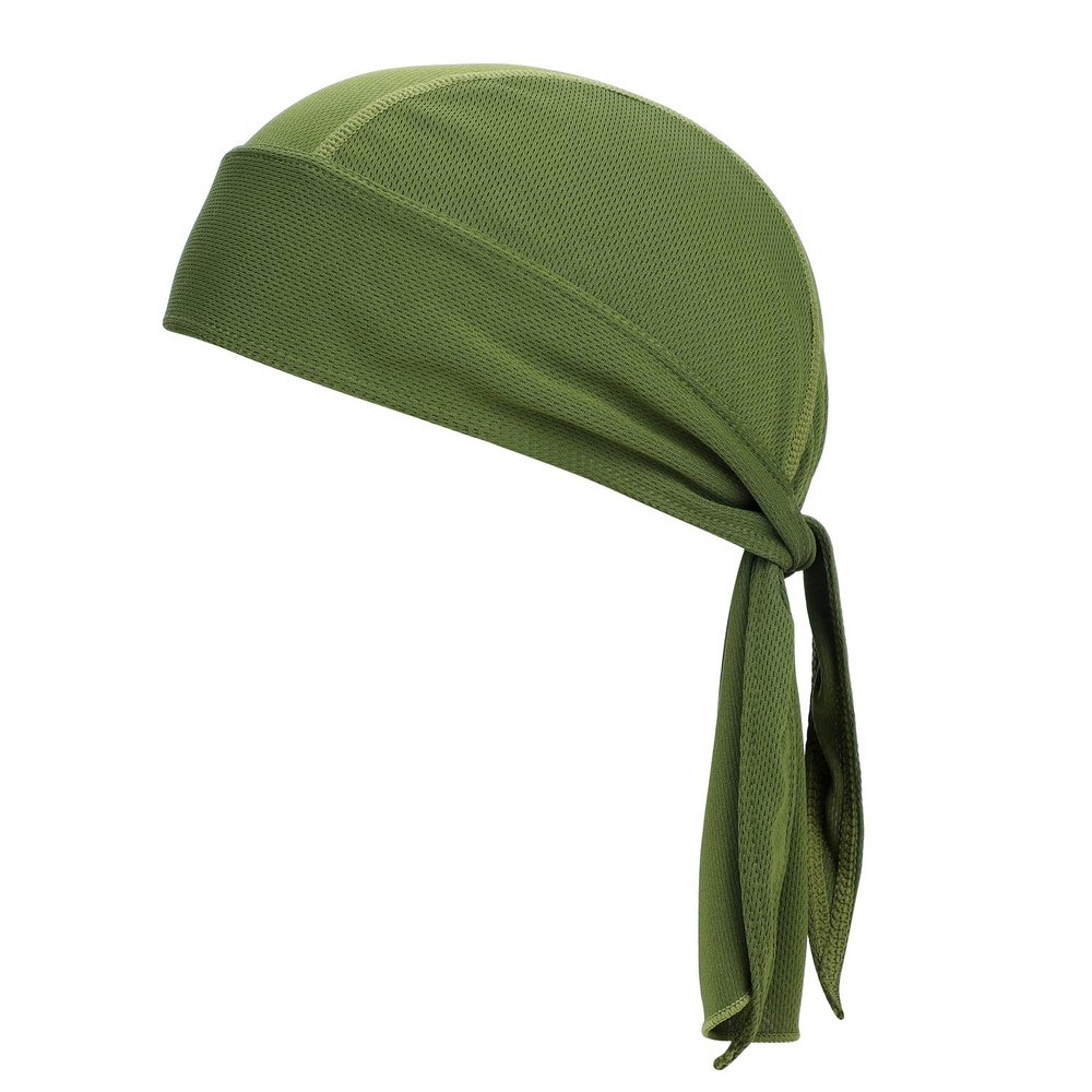 Cycling Cap Men Skull Pirate Hat Riding Bandana Sweat Wick Hat Liner Motorcycle Headwrap Quick Dry Beanie Under Cap Army Green