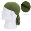 Cycling Cap Men Skull Pirate Hat Riding Bandana Sweat Wick Hat Liner Motorcycle Headwrap Quick Dry Beanie Under Cap Army Green view 2